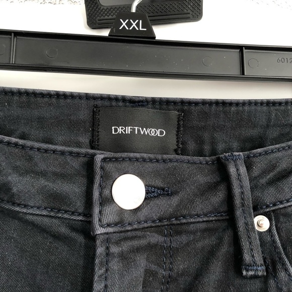 DRIFTWOOD Jackie Patterned Jeans Black Blue Zebra Animal Print 29 Raw Hem Women - Picture 5 of 8